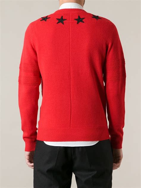 givenchy sweater red stars|Givenchy cropped sweaters.